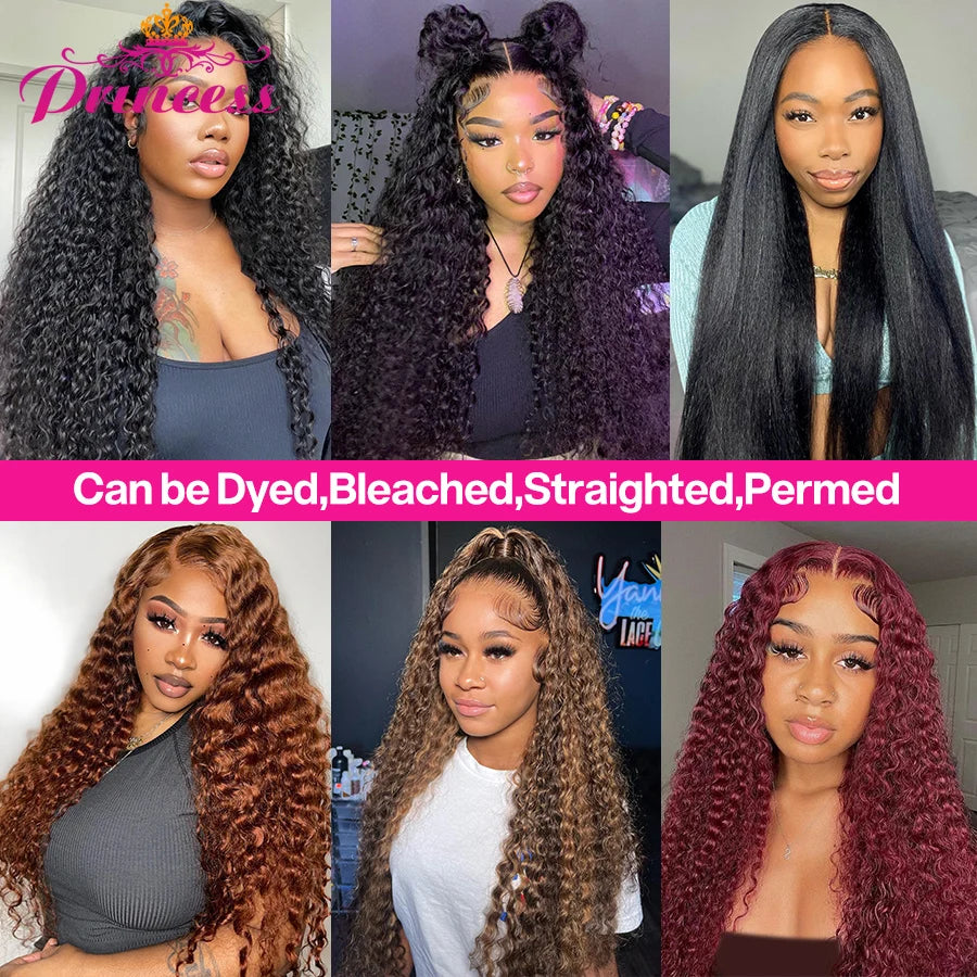 Princess Hair Hd Lace Wig 13x4 Human Hair Brazilian Curly Lace Front Human Hair Wig With Pre plucked Hairline