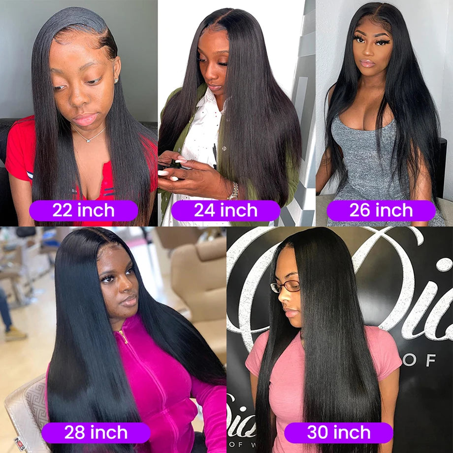 Straight Lace Front Wig Full Lace Human Hair Wigs For Women Human Hair 40 Inch 13x4 Bone Straight Human Hair Hd Lace Frontal Wig