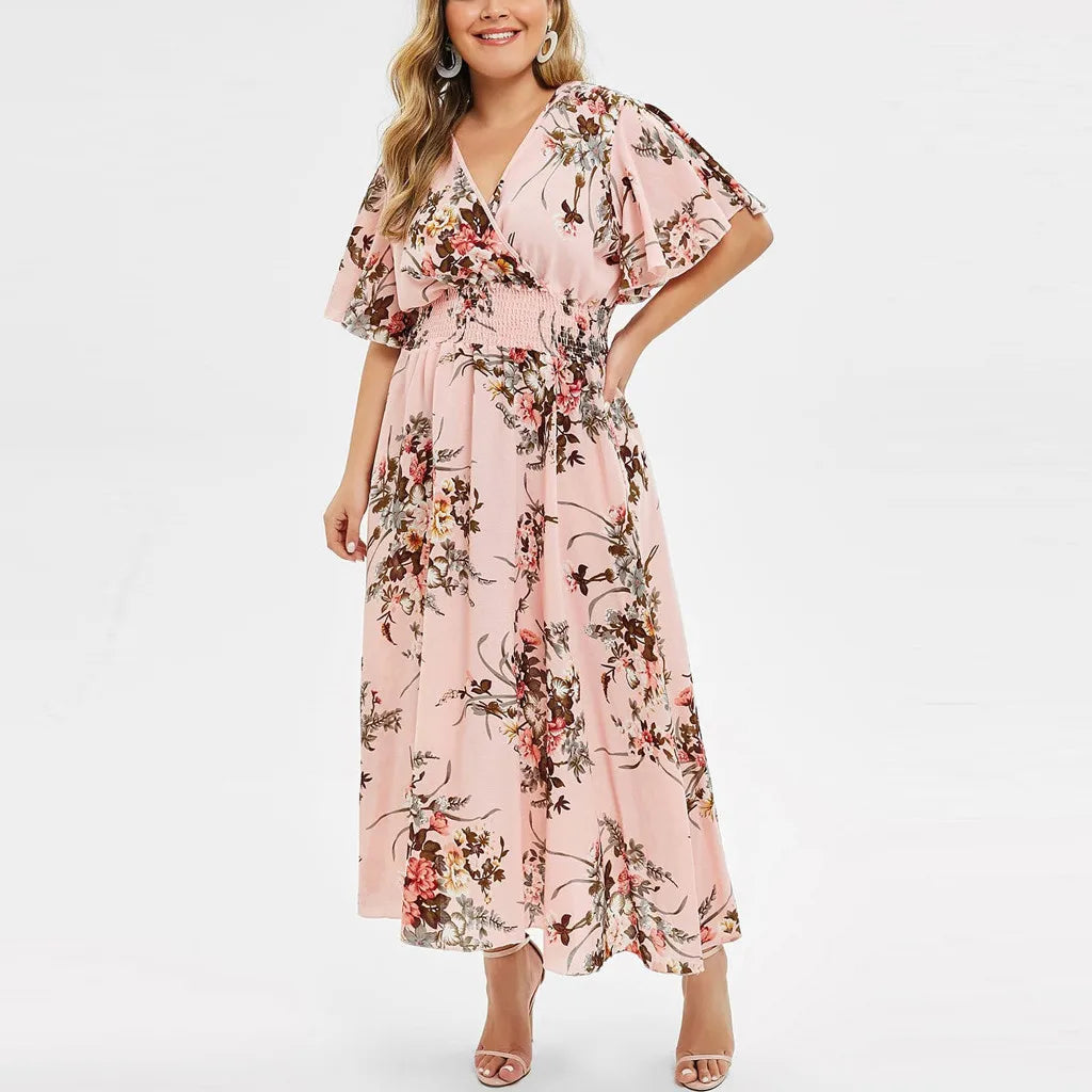 Women Dress Floral Chiffon