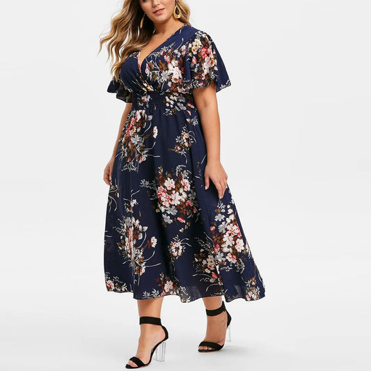 Women Dress Floral Chiffon