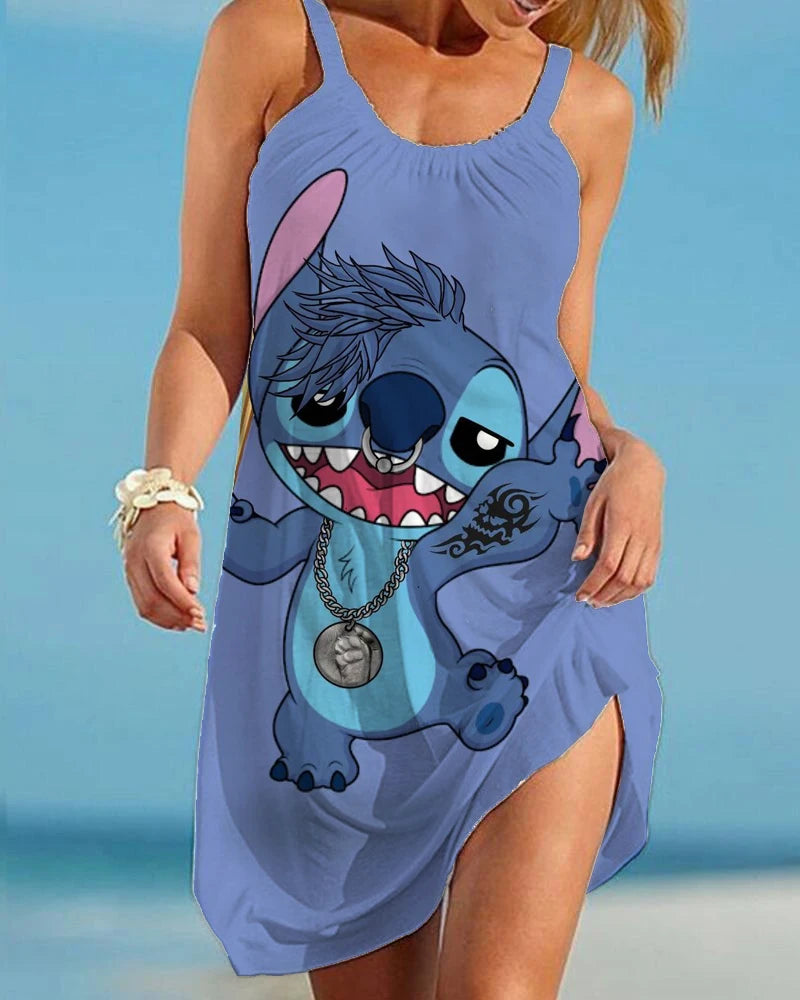 Summer Women Disney Stitch Sleepwear Nighty