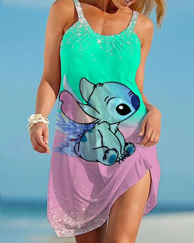 Summer Women Disney Stitch Sleepwear Nighty