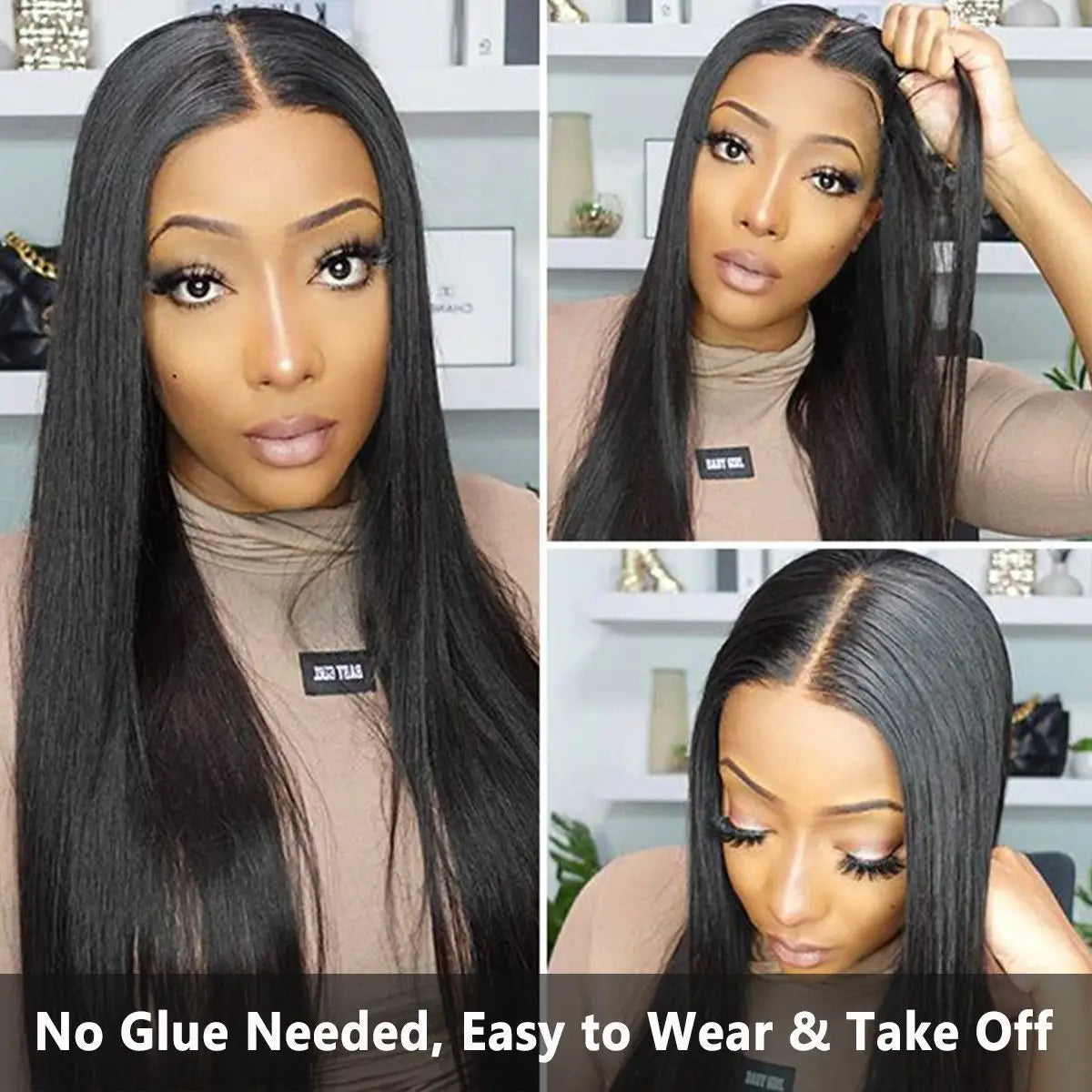 Glueless Straight Lace Wig 13x4 Lace Front Wigs Pre-Cut Lace Human Hair Wigs Ready To Wear 6x4 5x5 Hd Lace Closure Wig