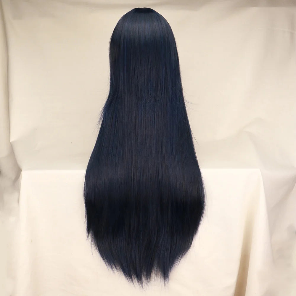 Anime Hyuga Hinata Straight Hair Neat Bang Cosplay Hinata Hyuga wig Wig Heat Resistant Synthetic Hair Wigs