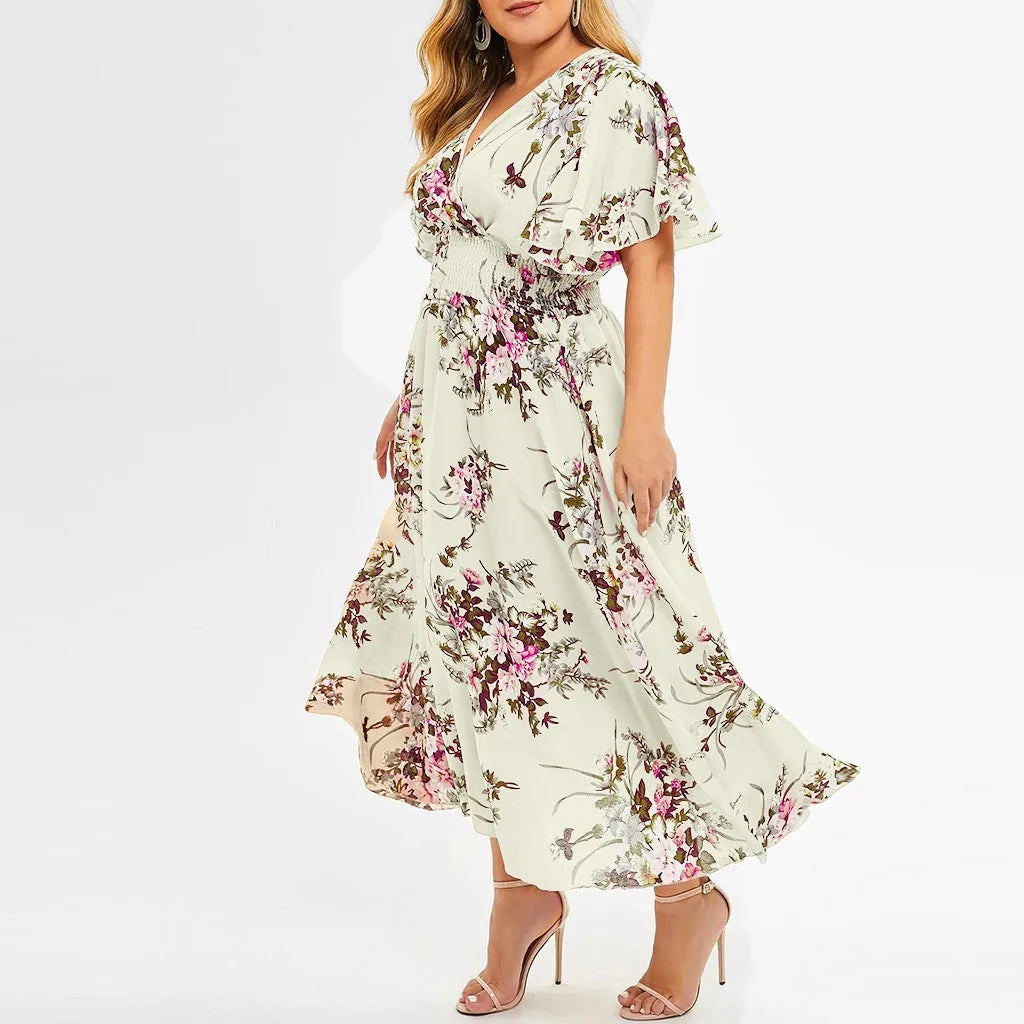 Women Dress Floral Chiffon