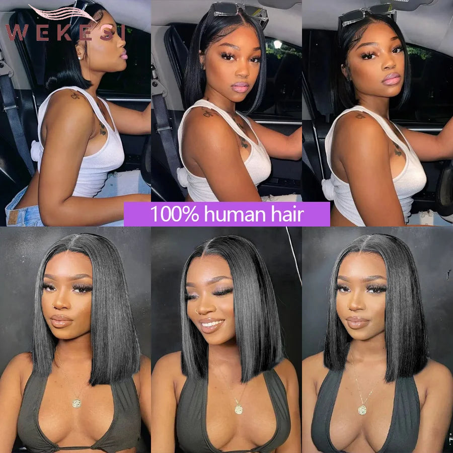 Wear And Go glueless Human Hair Wig Bob Wig lace Front Human Hair Wigs Glueless Wig Human Hair Ready To Wear For Black Women