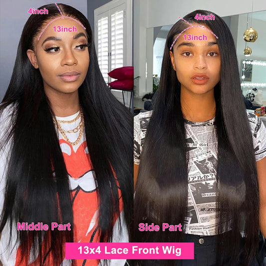 30 36 Inch Bone Straight 360 Lace Frontal Wigs Brazilian 13x4 13x6 Lace Front Human Hair Wigs For Women 180 Density Glueless Wig