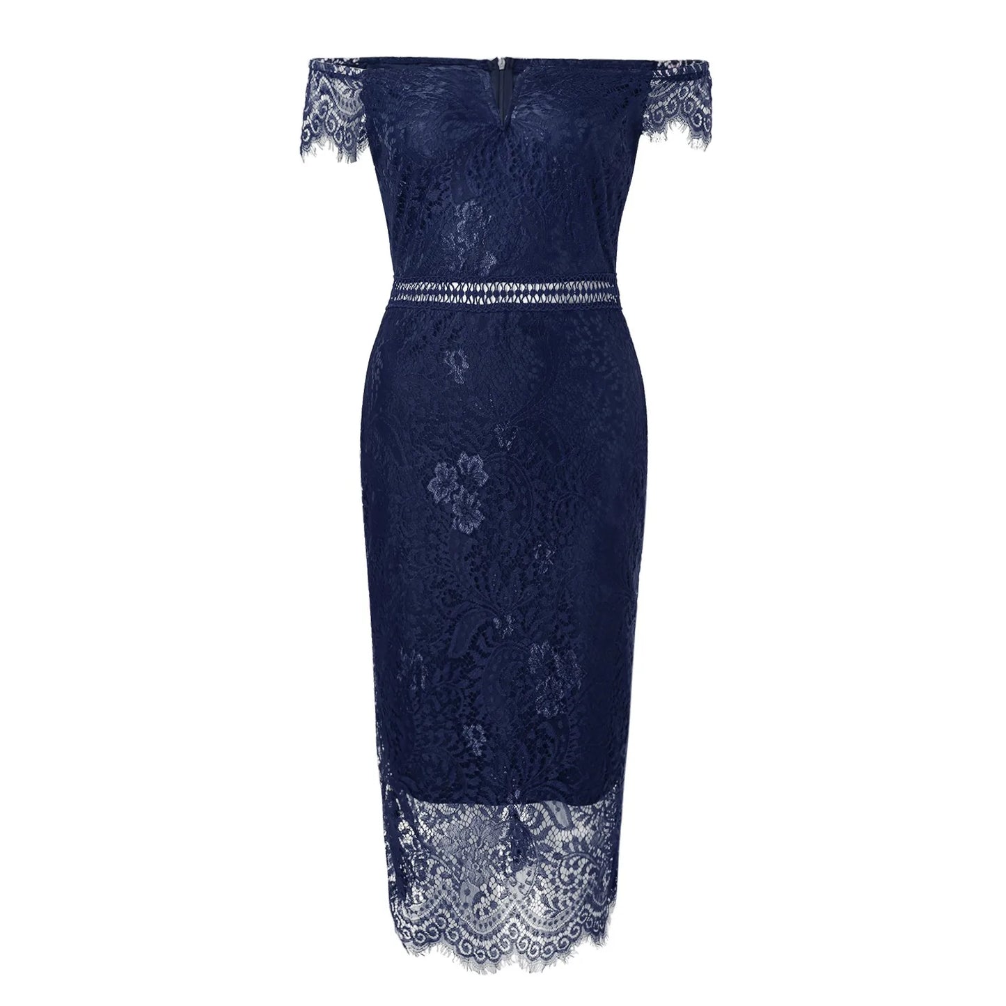 Elegant Sexy Dress Lace Hollow Backless Elegant Party Chic Retro Dress Women Solid Color Lace Dresses 2023 New Clothing Vestido