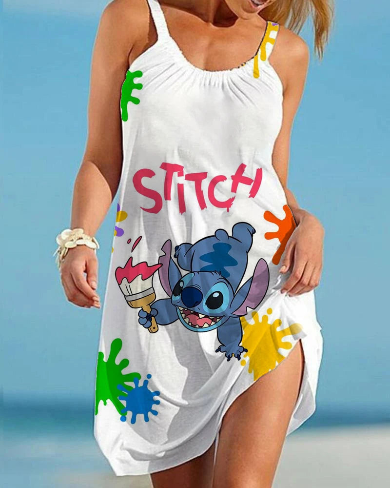 Summer Women Disney Stitch Sleepwear Nighty