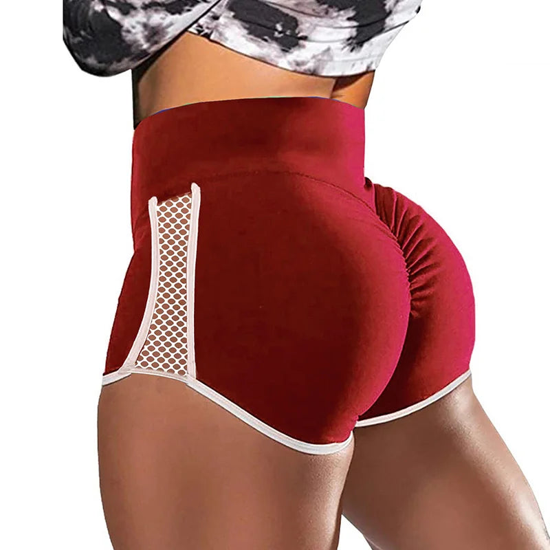 Elastic Scrunch Butt Shorts High Waist Push Up Shorts Fashion Running Shorts for Women Sports Shorts Clothes Gym Training Tights