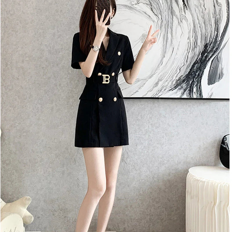 Spring Summer New Women's Fashion Temperament Small Fragrance French High-Grade White Dress Summer Niche Design Short Skirt Suit