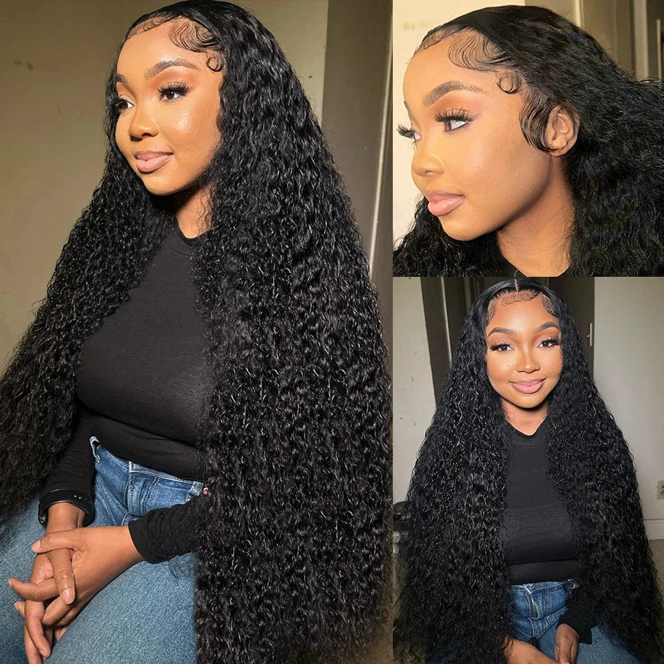 Deep Wave Transparent Lace Frontal Human Hair Wigs