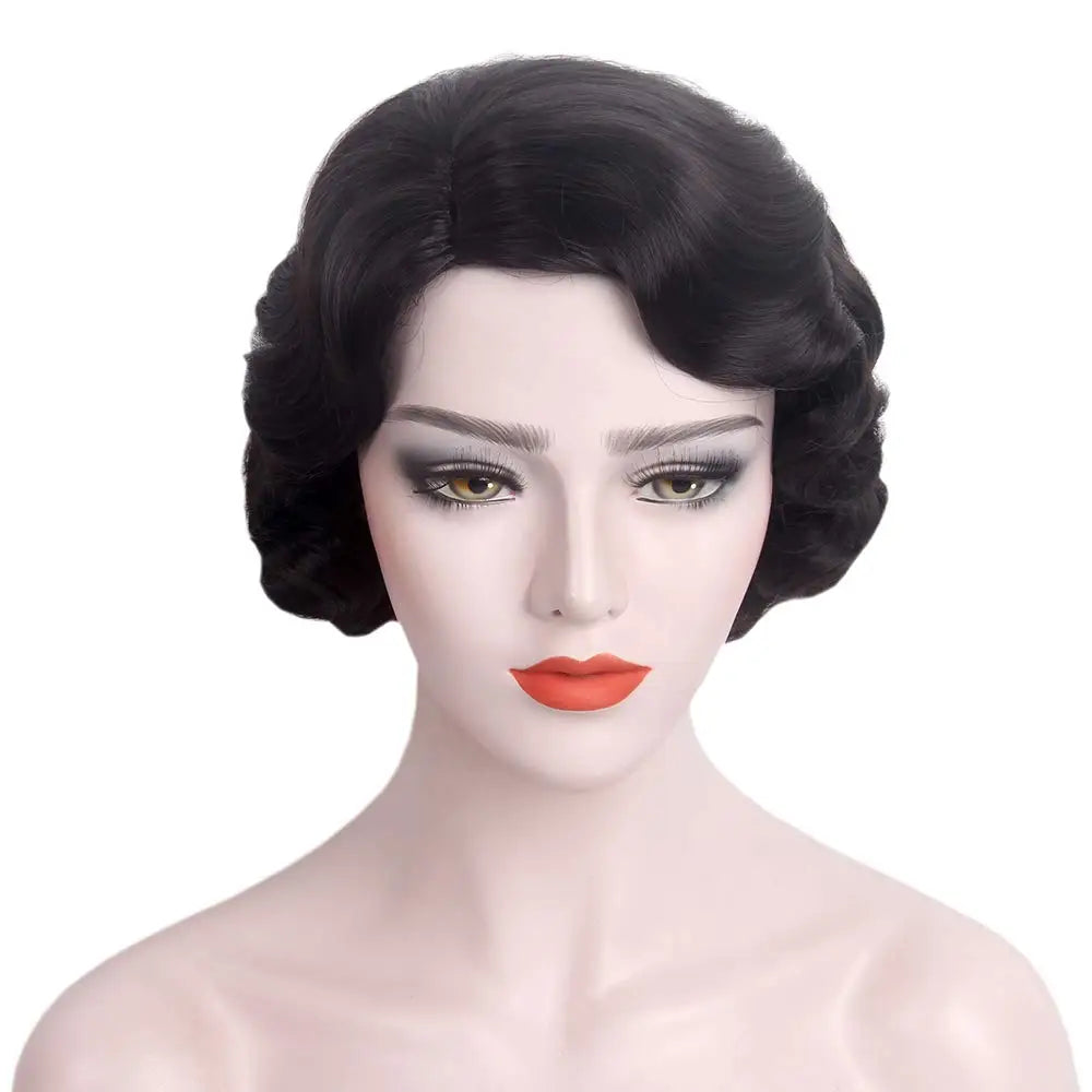 Blonde 1920s Wig for Women Short Finger Wave Party Wig Synthetic Full Vintage for Lady Cosplay Costume Fancy Dress 20s Flapper