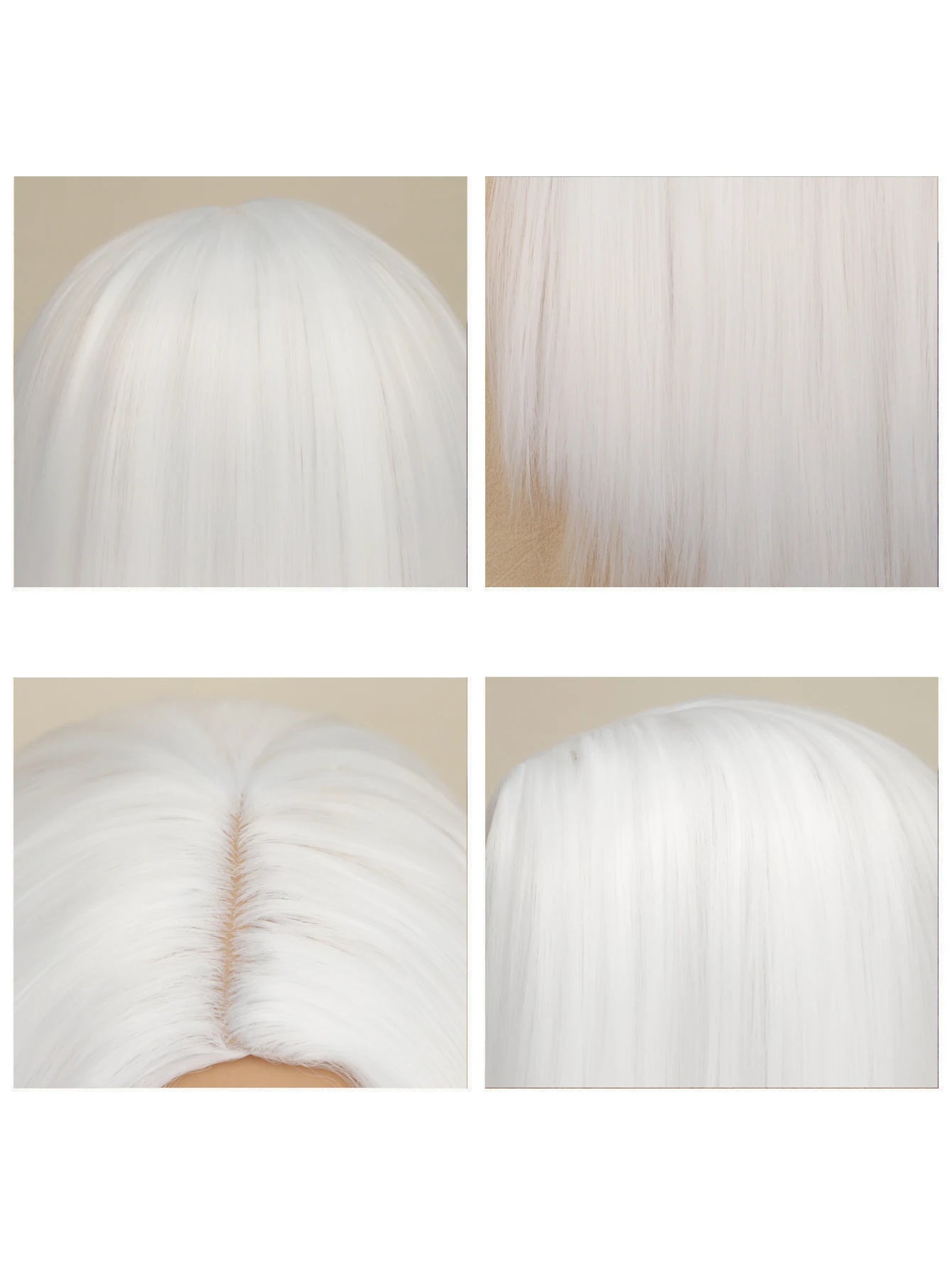 Long Straight Cosplay Wigs for Women White Womans Color Middlepart Synthetic Hairs Straight Natural Party