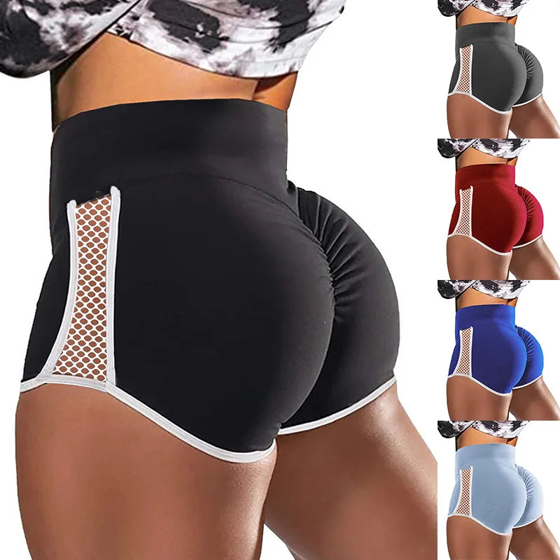 Elastic Scrunch Butt Shorts High Waist Push Up Shorts Fashion Running Shorts for Women Sports Shorts Clothes Gym Training Tights