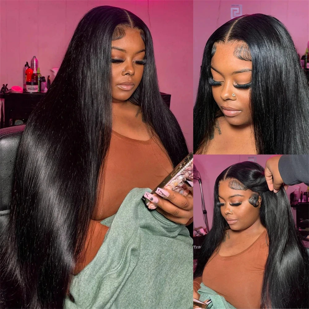 Straight 30 Inch Lace Front Human Hair Wig For Black Women 13x4 13x6 Straight Lace Frontal Wig Preplucked Brazilian Wig