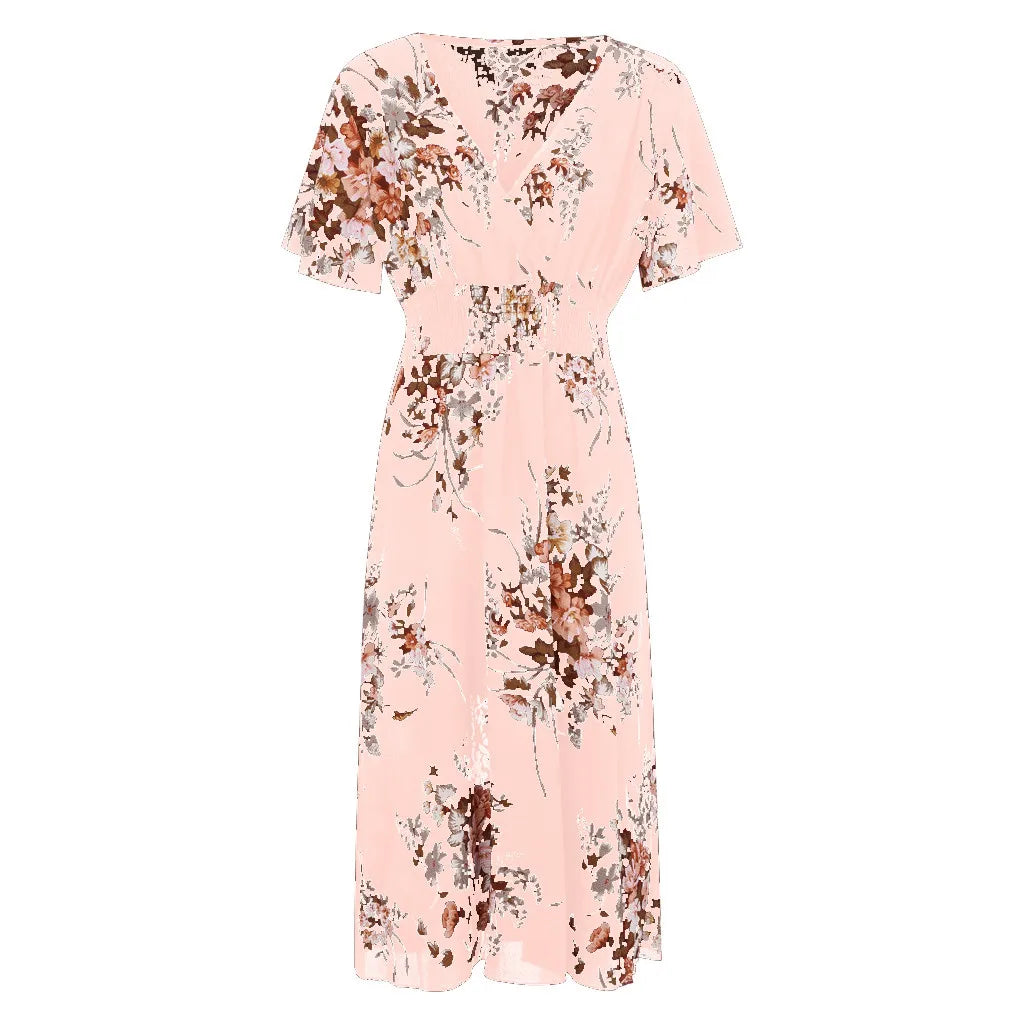 Women Dress Floral Chiffon