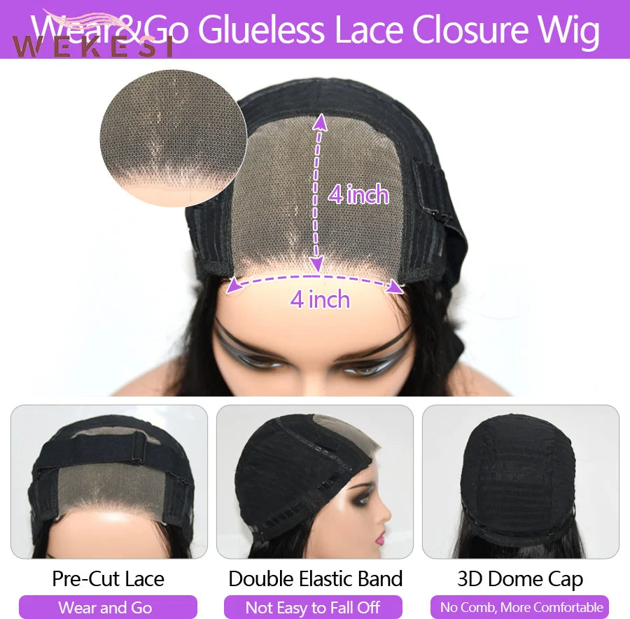 Wear And Go glueless Human Hair Wig Bob Wig lace Front Human Hair Wigs Glueless Wig Human Hair Ready To Wear For Black Women