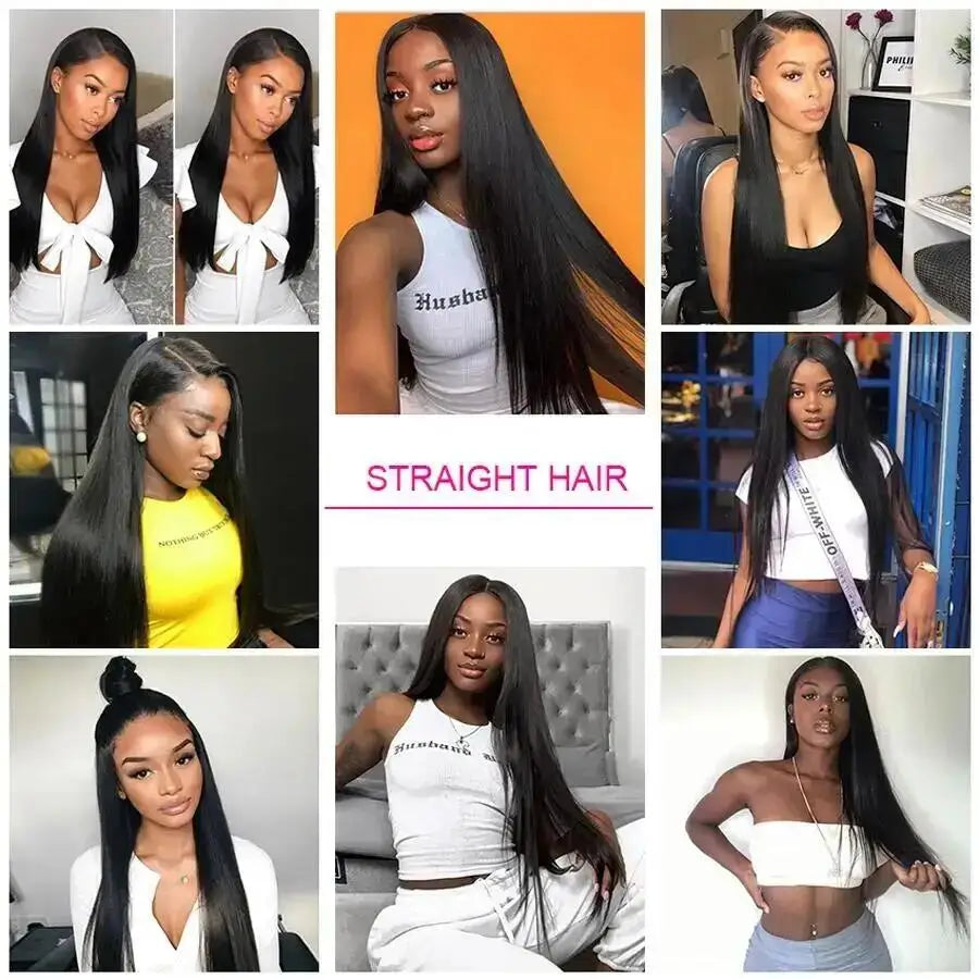 Straight Lace Front Wigs 13x6 HD Transparent Lace Frontal Wig Pre Plucked Remy 13x4 Brazilian Straight Human Hair Wigs For Women