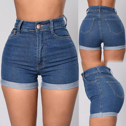 Dark Blue Jean Shorts For Women