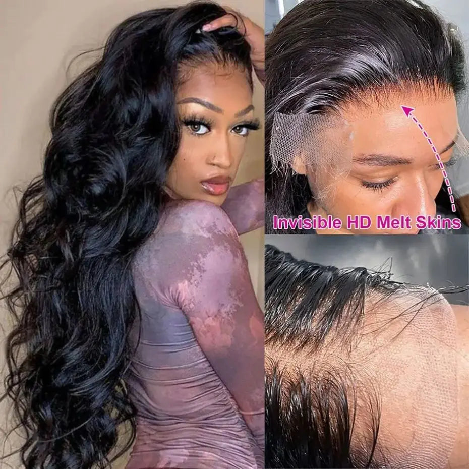 13x4 Lace Frontal Wig Brazilian Body Wave 13x6 Transparent Lace Front Human Hair Wigs Pre Plucked 4x4 Lace Closure For Women