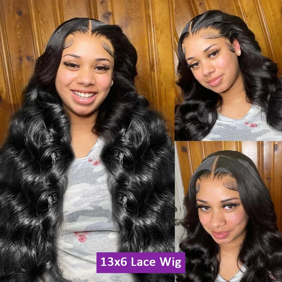 250 Density 13x6 Body Wave Lace Front Wig Brazilian 30 40 Inch Hd Transparent 13x4 Lace Frontal Human Hair Wig For Women