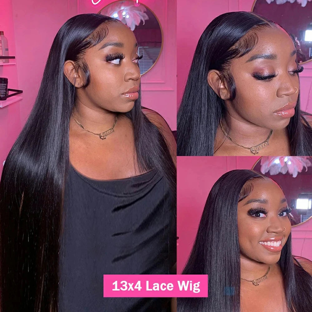 Straight 30 Inch Lace Front Human Hair Wig For Black Women 13x4 13x6 Straight Lace Frontal Wig Preplucked Brazilian Wig